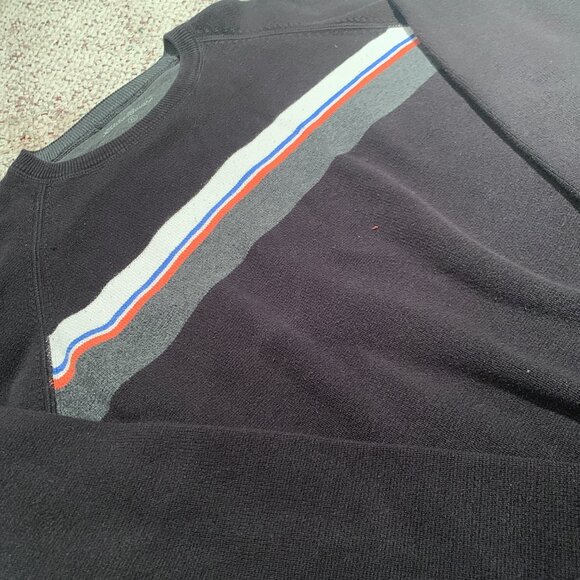 eddie bauer sweater men XL crew neck knitted heavy Navy Blue. - Picture 4 of 5